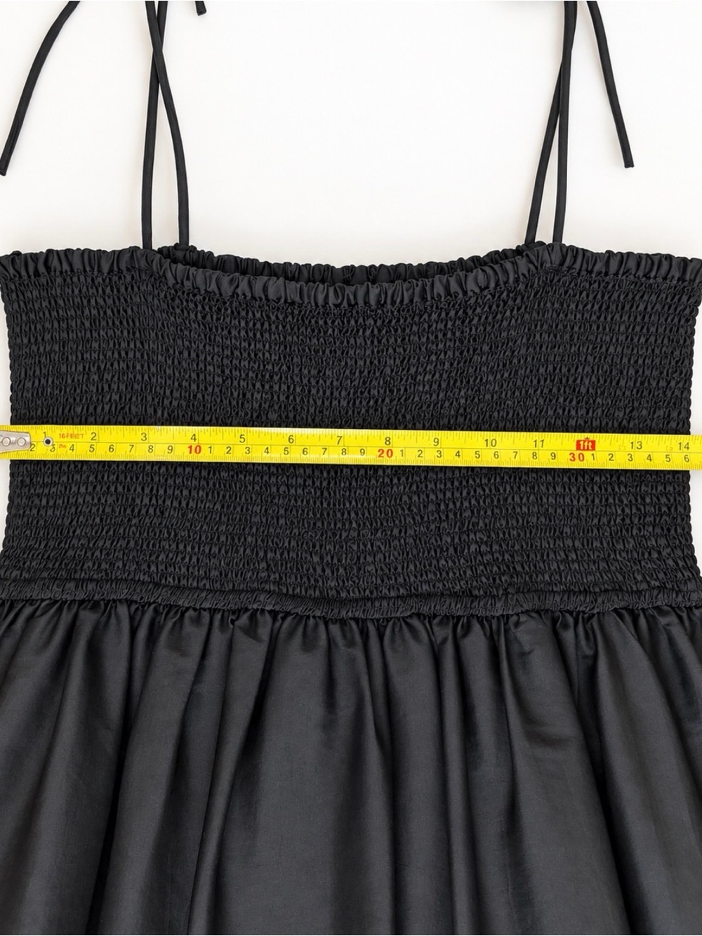 Smocked Black Midi Dress - Picture 3 of 5